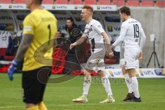 2.BL; 1. FC Heidenheim - FC Ingolstadt 04; Tor Jubel Treffer Christian Gebauer (22, FCI) 1:1 Ausgleich mit Marcel Gaus (19, FCI)