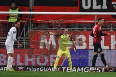 3. Liga; FC Ingolstadt 04 - Hallescher FC; Torwart Marius Funk (1, FCI) Calvin Brackelmann (17, FCI)