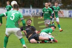 2023_10_21 - Kreisliga - Saison 2023/24 - FC Gerolfing - FC Fatih Ingolstadt - Anastasios Porfyriadis grün Gerolfing - Roin Koblianidze schwarz Fatih - Foto: Meyer Jürgen