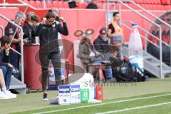 3. Liga; FC Ingolstadt 04 - VfB Lübeck; Cheftrainerin Sabrina Wittman (FCI) freut sich