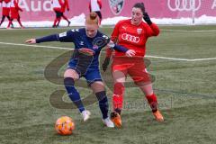 2. Fußball-Liga - Frauen - Saison 2022/2023 - FC Ingolstadt 04 - 1. FC Köln II - Vogt Laura blau Köln - Schmittmann Katharina (Nr.20 - FC Ingolstadt 04 ) - Foto: Meyer Jürgen