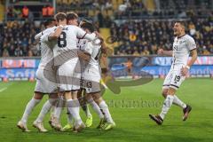 3. Liga; Dynamo Dresden - FC Ingolstadt 04; Tor Jubel Treffer Tim Heike (9, FCI) Benjamin Kanuric (8, FCI) Mladen Cvjetinovic (19, FCI) Felix Keidel (43, FCI)