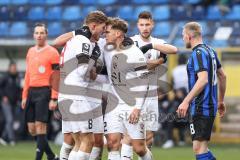 3. Liga; SV Waldhof Mannheim - FC Ingolstadt 04 - Einschwören Pascal Testroet (37, FCI) Benjamin Kanuric (8, FCI) Simon Lorenz (32, FCI)