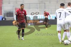 3. Liga - Fußball - FC Ingolstadt 04 - SV Meppen - entäuschtes Gesciht nach dem Spiel, Justin Butler (31, FCI) und hinten Tobias Schröck (21, FCI)