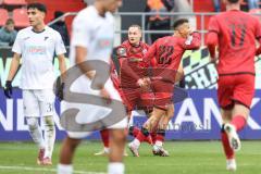 3. Liga; FC Ingolstadt 04 - TSG Hoffenheim II; Tor Jubel Treffer Ausgleich 1:1 Marcel Costly (22, FCI)