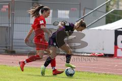 2. Bundesliga Frauen - Saison 2023/24 - FC Ingolstadt 04 Frauen - FC Bayern München II - Melike Pekel (Nr.38 - FCI) - Keitel Theresa schwarz München - Foto: Meyer Jürgen