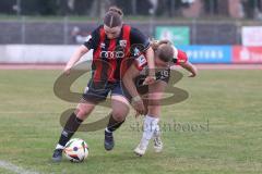 2. Bundesliga Frauen - Saison 2024/25 - FC Ingolstadt 04 Frauen - Eintracht Frankfurt II - Bauer Katharina (Nr.3 - FCI Frauen) - Schwoerer Carlotta weiss Frankfurt - Foto: Meyer Jürgen