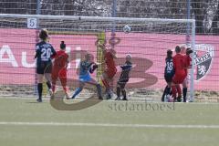 2. Frauen-Bundesliga Süd - Saison 2020/2021 - FC Ingolstadt 04 - FC Würzburger Kickers - Maier Ramona rot - Johann Hannah Torwart Würzburg - Foto: Meyer Jürgen