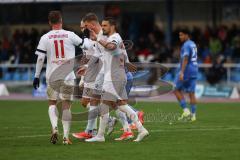 Toto Pokal; Halbfinale; FV Illertissen - FC Ingolstadt 04; Elfmeter Pascal Testroet (37, FCI) 0:3 Tor Jubel Treffer Sebastian Grönning (11, FCI) Benjamin Kanuric (8, FCI) Max Dittgen (10, FCI)