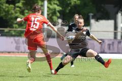 2. Fußball-Liga - Frauen - Saison 2022/2023 - FC Ingolstadt 04 - FCB München II - Paula Vidovic (Nr.11 - FCI Frauen) - Dehm Antonia rot München - Foto: Meyer Jürgen