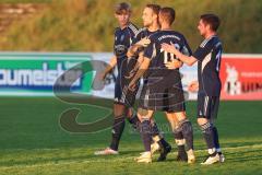 Kreisliga - Saison 2025/26- SV Zuchering - TV Münchsmünster - Der 0:1 Führungstreffer per Strafstoss durch Maximilian Anthofer blau MÜ-Münster  - jubel -  - XXXXX - Foto: Meyer Jürgen