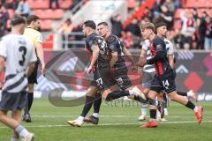 3. Liga; FC Ingolstadt 04 - SV Sandhausen; Tor Jubel Treffer Ausgleich 1:1 Pascal Testroet (37, FCI) Mladen Cvjetinovic (19, FCI) Max Plath (14 FCI)
