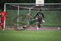 Kreisliga - Saison 2026/27- SV Zuchering - Türkisch SV Ingolstadt - Noel Musial TW Zuchering  - Florian Meier rot Zuchering  - Akif Abasikeles schwarz Türkisch - Foto: Meyer Jürgen