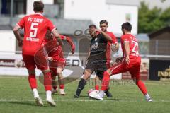 Bezirksliga - Saison 2024/25- TSV Gaimersheim - FC Fatih Ingolstadt - Nicolane Nechita (Nr.19 - TSV Gaimersheim) - Erdogan Nasufal rot Fatih - Marko Miskovic rot Fatih #23 - Foto: Meyer Jürgen