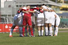 Bezirksliga - Saison 2023/2024 - TSV Gaimersheim - Grüne Heide - Die Mannschaft bildet einen Kreis vor dem Spiel - Foto: Meyer Jürgen