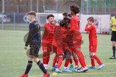 U 14 (C-Jun.) Förderliga BuLi/NLZ -  Saison 2021/2022 - FC Ingolstadt 04 - FC Bayern München -Der 3:0 Führungstreffer durch Elem Apemegno rot FCI - jubel - Foto: Meyer Jürgen