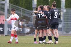 2. Bundesliga Frauen - Saison 2025/26 - FC Ingolstadt 04 Frauen - VFB Stuttgart  - Felix Lara(Nr.13 - FC Ingolstadt Frauen I) mit dem 1:0 Führungstreffer - jubel - - Nina Penzkofer (Nr.29 - FC Ingolstadt Frauen I) - Stefanie Reischmann (Nr.24 - FC Ingolst