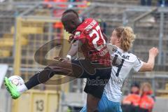 3.Liga - Saison 2022/2023 - TSV 1860 München - FC Ingolstadt 04 - Moussa Doumbouya (Nr.27 - FCI) - Jesper Verlaat (Nr.4 - 1860 München) - Foto: Meyer Jürgen