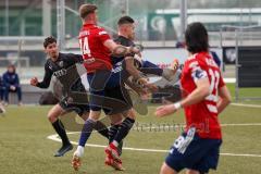 Bayernliga Süd - Saison 2021/2022 - FC Ingolstadt 04 II -  SpVgg Unterhaching - Egson Gashi #7 FCI - Felix Göttlicher #14 rot Haching - Foto: Meyer Jürgen