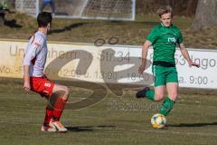 Bezirksliga OBB Nord - SV Manching - FC Schwabing München - Rainer Meisinger (#19 Manching) - Steinmaßl Konstantin weiss Schwabing - Foto: Jürgen Meyer