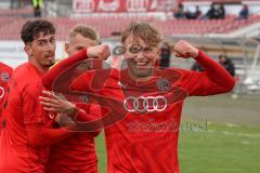 Bayernliga Süd - Saison 2021/2022 - FC Ingolstadt 04 II - TürkAugsburg - Der 1:0 Führungstreffer durch Meikis Fabio (#19 FCI) - jubel - Foto: Meyer Jürgen