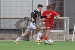 Bayernliga Nord - Saison 2023/24 - FC Ingolstadt 04 II - DJK Ammerthal - Moritz Wiezorrek (Nr.15 - FCI) - Kaiser Marcel schwarz Ammerthal  - Foto: Meyer