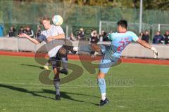 Kreisliga - Saison 2023/2024 - FC Fatih Ingolstadt - TSV Münchsmünster - Marco Ernhofer Torwart Fatih - Silas Wisser grau Münchsmünster - Foto: Meyer Jürgen