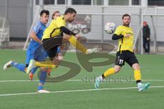 2024_2_17 - Saison 2023/24 - AUDI-Schanzer Amateur Cup - SV Hundszell - FC Hitzhofen/Oberzell  - Halbfinale 1 - Fardin Gholami gelb Hitzhofen schiesst den 0:1 Führungstreffer - jubel -  - Luca Kammerer
 blau Hundszell - Foto: Meyer Jürgen