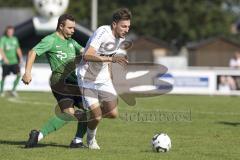 Bezirksliga - Saison 2023/2024 - TSV Gaimersheim - Grüne Heide - Dennis Huettinger weiss Gaimersheim - Manuel Schricker grün Grüne Heide - Foto: Meyer Jürgen