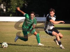 Freundschaftsspiel - Saison 2026/27 - TSV Ober/.Unterhaunstadt - FC Gerolfing  - Atilla Demir (Nr.29 - FC Gerolfing) - Nikola Kamenjasevic grau Ober./Unterh.stadt  - Foto: Meyer Jürgen