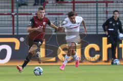 3.Liga - Saison 2023/2024 - SC Verl - FC Ingolstadt 04 - Mladen Cvjetinovic (Nr.19 - FCI) - Oliver Batista Meier (Nr.17 - Verl) -  - Foto: Meyer Jürgen