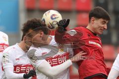 3. Liga - Saison 2025/26 - FC Ingolstadt 04 - VFB Stuttgart II - Alexandre Azevedo (Nr.3 - VFB Stuttgart II) - Georgios Antzoulas (Nr.6 - FCI) - Foto: Meyer Jürgen