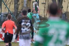 Bezirksliga - Saison 2024/25 - FC Gerolfing - FC Fatih Ingolstadt - Anastasios Porfyriadis (Nr.27 - FC Gerolfing) - Torwart Marco Ernhofer (Nr.22 - FC Fatih) - XXXXX - Foto: Meyer Jürgen