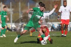 Bezirksliga - Saison 2023/24 - TSV Gaimersheim - FC Schwabing München - Dennis Hüttinger (Nr.7 - Gaimersheim) - Giacinto Sibilia weiss Schwabing - Foto: Meyer Jürgen