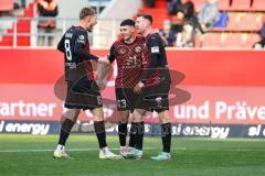 3. Liga; FC Ingolstadt 04 - 
SV Sandhausen; Tor Jubel Treffer Jannik Mause (7, FCI) Benjamin Kanuric (8, FCI) Felix Keidel (43, FCI)