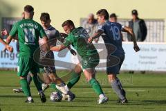 Totopokal- Saison 2023/2024 - SV Manching  - VFB Eichstätt - Marcel Posselt (Nr.19 - SV Manching) - Hollinger Christoph #19 grau Eichstätt - Foto: Meyer Jürgen