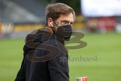 2.BL; SV Sandhausen - FC Ingolstadt 04 - Michael Heinloth (17, FCI) mit Maske vor dem Spiel