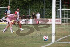 Kreisliga- Saison Saison 2026/27 -  SV Türkisch Ingolstadt - TSV Ober./Unterhaunstadt - Oliver Günther grau Ober./Unterh.stadt  - Ali Cakmakci TW Ober./Unterh.stadt Hakan Düzgün weiss Türkisch mit einer Torchance-Foto: Meyer Jürgen