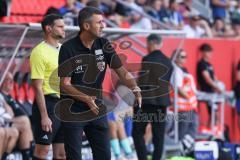 3. Liga; FC Ingolstadt 04 - TSV 1860 München; an der Seitenlinie, Spielerbank Cheftrainer Michael Köllner (FCI)