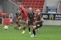 3. Liga; FC Ingolstadt 04 - Rot-Weiss Essen; Marcel Costly (22, FCI) Kraulich Tobias (33 RWE) Brumme Lucas (14 RWE)