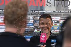 3.Liga - Saison 2023/2024 - SC Freiburg II - FC Ingolstadt 04 - Cheftrainer Michael Köllner (FCI) - im Interview mit Magenta Sport - Foto: Meyer Jürgen
