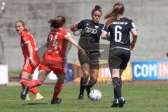 2. Fußball-Liga - Frauen - Saison 2022/2023 - FC Ingolstadt 04 - FCB München II - Samantha Stiglmair (Nr.27 - FCI Frauen) - Reischmann Stefanie rot München - Foto: Meyer Jürgen