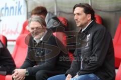 3. Liga - Saison 2023/24 - Rot-Weiss Essen - FC Ingolstadt 04 -  - Geschäftsfüher  Dietmar  Beiersdorfer (FCI) - Sportdirektor Ivica Grlic (FCI) rechts - XXXXX - Foto: Meyer Jürgen