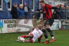 Kreisklasse - Saison 2025/26- Türk SV Ingolstadt - SC Steinberg-  - Tobias Schels rot Steinberg  - Mertcan Gürses weiss Türkisch - Foto: Meyer Jürgen