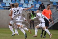 3.Liga - Saison 2022/2023 - 1. FC Saarbrücken - FC Ingolstadt 04 - Tobias Bech (Nr.11 - FCI) trifft zum 0:1 Führungstreffer - jubel - Foto: Meyer Jürgen