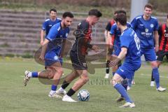 Bayernliga Nord - Saison 2024/25 - FC Ingolstadt 04 II - Würzburger FV 04 - Gül Emre (Nr.10 - FCI U21) - Krautschneider Steffen blau Würzburg rechts - Foto: Meyer Jürgen