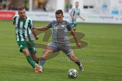 Landesliga - Saison 2025/26 - SV Manching - TSV Jetzendorf - Dzenis Seferovic (Nr.6 - SV Manching) - Stefan Stöckl grau Jetzendorf - Foto: Meyer Jürgen