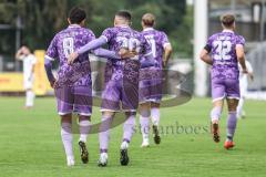 Toto-Pokal; SV Wacker Burghausen - FC Ingolstadt 04; in der ersten Minute Tor Jubel Treffer Fredrik Carlsen (8, FCI) 0:1 Ognjen Drakulic (30, FCI)