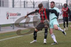 Bayernliga Nord - Saison 2024/25 - FC Ingolstadt 04 II - DJK Ammerthal - Din Alajbegovic (Nr.20 - FCI U21) - Daniel Gömmel blau Ammerthal - Foto: Meyer Jürgen
