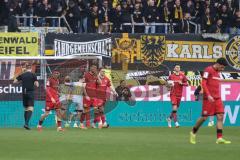 3. Liga; FC Ingolstadt 04 - Alemannia Aachen; Tor für Aachen, 1:2 hängende Köpfe Emre Gül (5, FCI) Ognjen Drakulic (30, FCI) Lukas Fröde (34, FCI) Simon Lorenz (32, FCI) Linus Rosenlöcher (19, FCI)